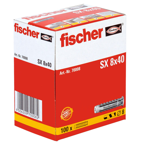 Fischer Bucha de expansão SX 8 x 40 com rebordo
